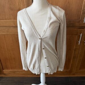 Ohmg! || beige v neck knit cardigan